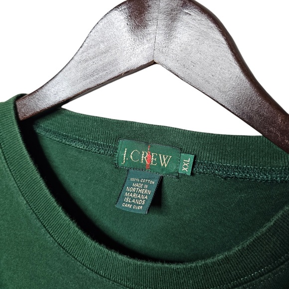 JCREW XXL Dark Green Long Sleeve Pocket Shirt Men’s - Perfect Condition - Picture 3 of 4